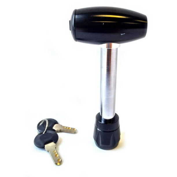 TOPSKY Trailer Hitch Receiver Lock Dual Bent Pin Style 1/2” and 5/8” Diameter Fits 1-1/4“ 2 or 2-1/2 Receiver Carbon Steel with Two Flat Key 